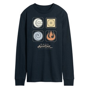 Men's - Avatar: The Last Airbender - Nations Symbols Long Sleeve Graphic T-Shirt - 1 of 4