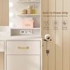 Makeup Vanity Desk with Mirror and Lights, White Vanity Table with Charging Station, 3 Drawers, 2 Cubbies, 1 Cabinet & Open Shelves, for Women Girls - 4 of 4