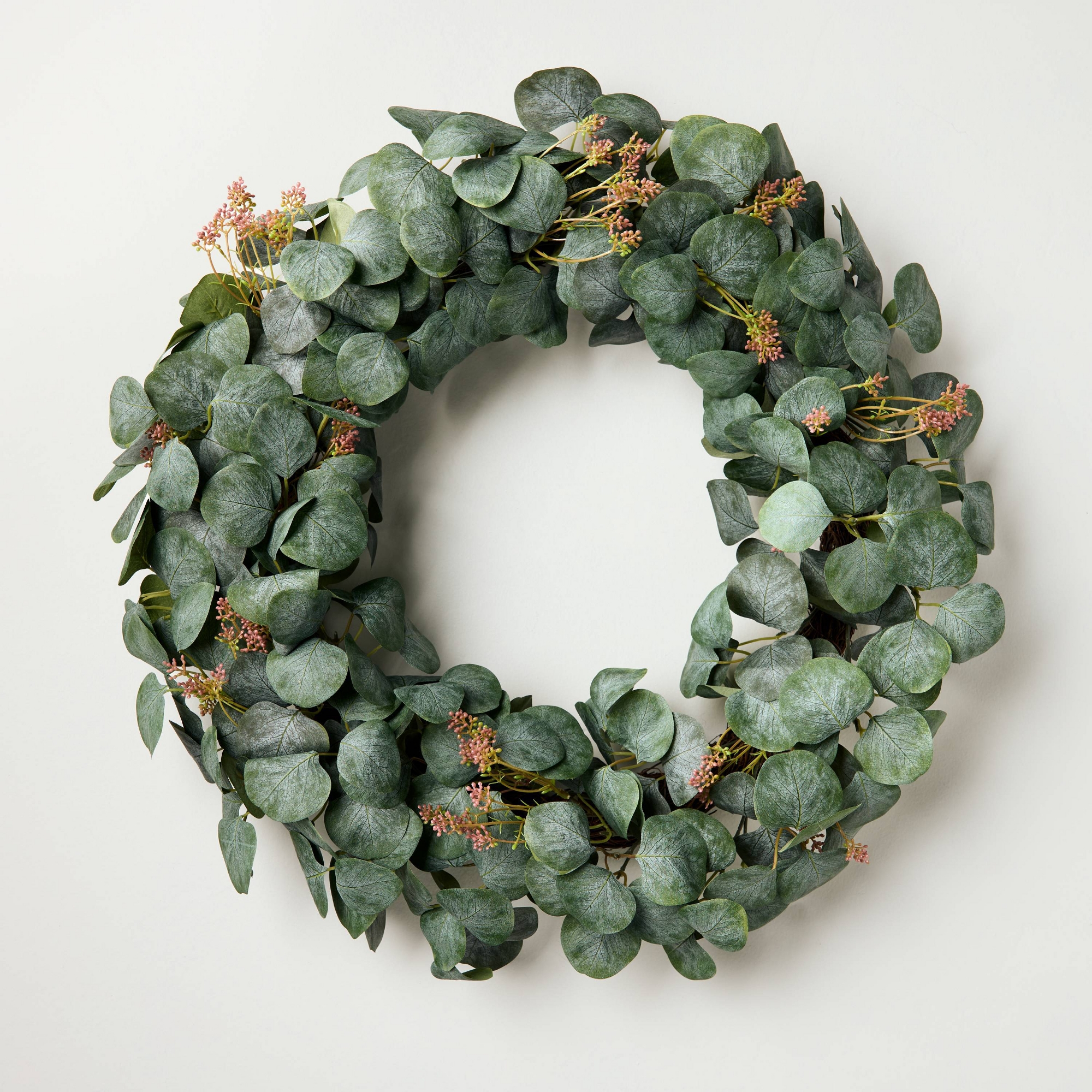 26" Eucalyptus Artificial Wreath Green - Hearth & Hand™ with Magnolia