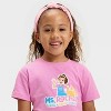 Toddler Girls' 3pk Ms. Rachel Cosplay Denim Overalls and Short Sleeve T-Shirt with Headband Set - Pink - 3 of 3