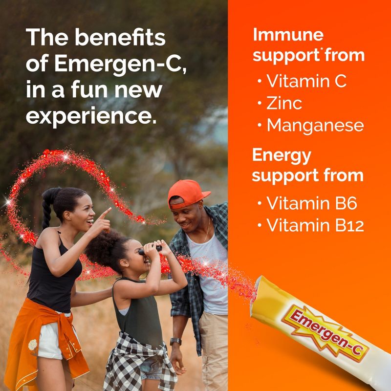 Emergen-C Kidz On-The-Go Immune Support with Vitamin C - Sparkly Strawberry - 28ct, 5 of 8