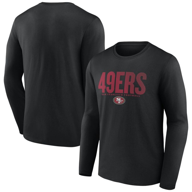 NFL San Francisco 49ers Men's Transition Black Long Sleeve T-Shirt, 1 of 4