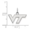 Black Bow Jewelry 10k White Gold Virginia Tech Hokies NCAA Extra Small Pendant - 2 of 3