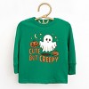 The Juniper Shop Cute But Creepy Ghost Toddler Long Sleeve Tee - 5/6T - Kelly - 2 of 4