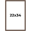 PosterPalooza | Elegant Brown Picture Frame - UV Acrylic, Foam Board Backing, Hanging Hardware - 2 of 4