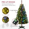 5' Artificial Prelit Christmas Trees with Warm White or Colorful LED Lights - 4 of 4