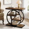 Gulches 4-Tier End Table (1PC, Rustic Brown)Industrial Narrow Side Table with Storage Shelves, Wood Sofa/Bedside Table - 2 of 3