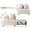AMERLIFE 3-in-1 Sleeper Chair Bed, Adjustable Backrest Sofa Chair with 2 Pillows, Linen, for Small Spaces - 2 of 4