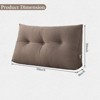 Bekrvio Multiple Sizes Headboard Pillow Wedge Reading Support Backrest Cushion with Pocket & Removable Cover for Bed Sofa Daybed - 3 of 4