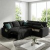 Dyonery 5-Seat Modular Sectional Sofa Bed, L-Shaped Sleeper Couch with Recliner, Storage, USB Ports & Chenille Fabric, for Small Spaces - 2 of 4