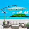 CAVINAS 10x6.5 FT Cantilever Patio Umbrella with Lights, Offset Hanging Design with Base, Commercial Grade Shade for Pergolas - 3 of 4