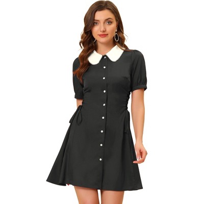 Button collar dress hotsell