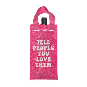 Totalee Gift Tell People You Love Them Bag Plastic Pink - 1 of 2