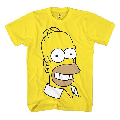 The Simpsons Mens Homer Shirt - Homer, Moe Szyslak, Chief Wiggum, Ned Flanders, Bart, Lisa Big Face Costume Cosplay T-Shirt