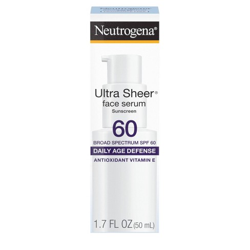 Neutrogena Ultra Sheer Moisturizing Face Sunscreen Serum - Spf 60+ - 1.7 Fl  Oz : Target