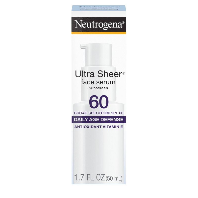Neutrogena Ultra Sheer Moisturizing Face Sunscreen Serum - SPF 60+ - 1.7 fl oz, 1 of 17