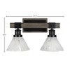 Toltec Lighting Tacoma 2 - Light Vanity in  Black/Painted Wood with 7" Italian Ice Shade - 2 of 2