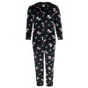 em & alfie Women's Floral Notch Long Sleeve 3 Piece Pajama Set - 2 of 4