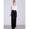 INSPIRE CHIC Women's Straight Leg Pleated High Waisted Office Business Slacks Casual Pants - 3 of 4