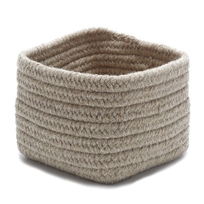 Colonial Mills Natural Shelf Square Storage - Light Beige 11"x11"x8"  100% All-Natural Wool Square