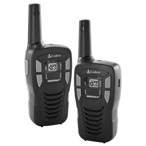 Cobra 16 Mile 22 Channel Frs Gmrs Long Range Walkie Talkie 2 Way Radios Black Target