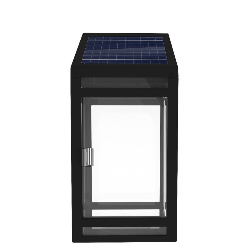LED Solar Outdoor Wall Panel Lantern with Clear Panel - Techko Maid, 5 of 11