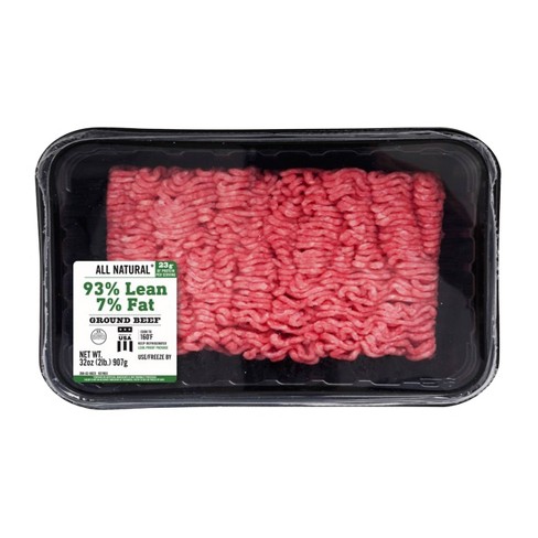 All Natural 93/7 Ground Beef - 2lbs - Market Pantry™ : Target