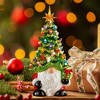 Lighted Christmas Gnome Decorations Hand-Painted Christmas Tree 8 Inch Small Mini Prelit Xmas Holiday Decor for Tabletop Home Room DIY Gifts - 2 of 4
