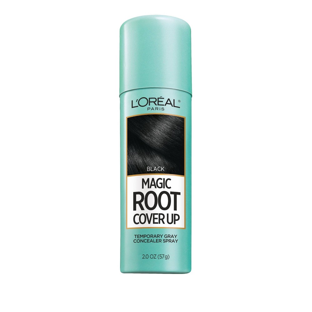 Photos - Hair Dye LOreal L'Oreal Paris Magic Root Cover Up - Black - 2.0oz 