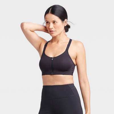 zip front fastening comfort bra