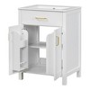 YOOCOZZ 48-Inch Bathroom Vanity with Ceramic Sink, Soft-Close Doors, Flip Drawer, Double-Layer Door Shelves, Storage Solution - 4 of 4