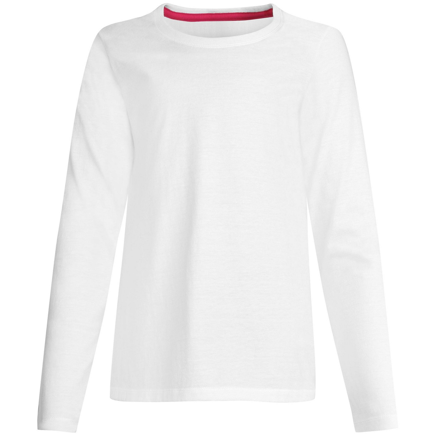 Футболки Hanes Long Sleeve Crewneck T-Shirt White для девочек, цвет: Белый — фото 1
