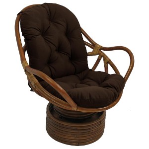 Blazing Needles, 48-inch by 24-inch Solid Outdoor Spun Polyester Swivel Rocker Cushion - 1 of 1