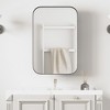 SpassWay 24 x 36 Inch Recessed or Wall Mount Medicine Cabinet Black Bathroom Storage with 3 Cupboards - 3 of 4