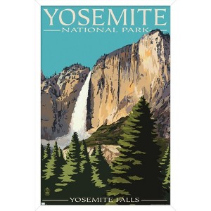 Trends International Lantern Press - Yosemite Falls Framed Wall Poster Prints - 1 of 4