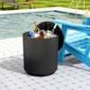 VisioGear Ice Buckets, Portable Ice Bucket Cooler with Table Top and Lid, Outdoor Drink Cooler Bar for Party, Pool, Black, 14.76"*14.76"*16.65" - 3 of 4
