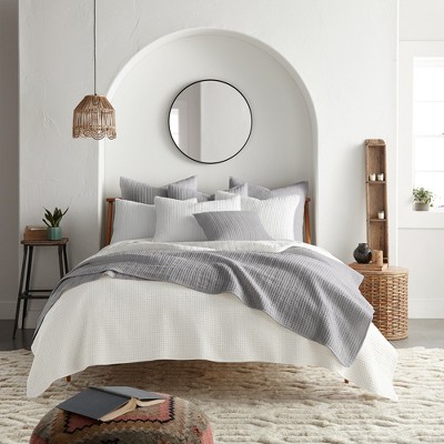 Bright White Organic Microfiber Twin Quilt and Sham Set