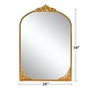 Dovelina Metal Framed Arch Top with Carving Decorative Wall Mirror - 2 of 4