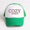 Embroidered Cozy Season - Womens Foam Trucker Hat - 2 of 3
