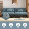 UNISOAR Sofa Bed Convertible 70 inch Solid Wood Couch for Living Room, Water-Resistant Fabric, 2 Cushions,Dark Grey/Brown/Light Grey/Black/Blue - 3 of 4
