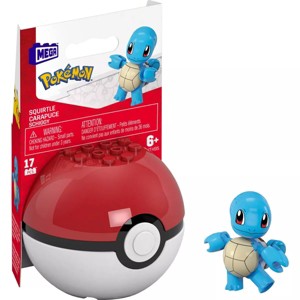 MEGA Construx Pokémon Evergreen Poké Ball Buildable Figures – Squirtle, Pikachu, Charmander, Eevee, Pichu & Bulbasaur – Build, Play & Display - 1 of 3