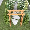 Gulches Set of 2 Brown Raised Planters Garden Beds, 22x8x6 - with Grid Design, Outdoor Wooden Planters and Plant Stand with Climbing Trellis - 3 of 4
