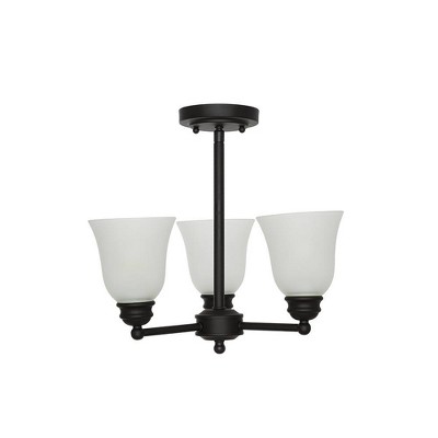 14.5" 3-Light Semi Flushmount Ceiling Light (Includes Light Bulb) - Cresswell Lighting