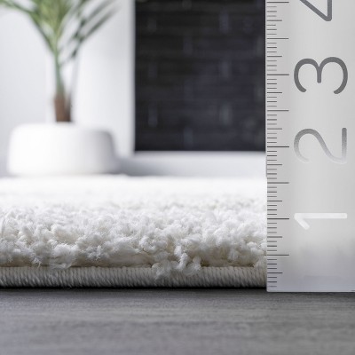 Reversible Beige Shag Rectangular Area Rug with Easy Care