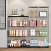INFURNIC Decorative Bookshelf 5mm Tempered Glass Display Cabinet with Double Doors and 4 Shelves and Lock, Black, 31.7"*14.3"*64" - 3 of 4