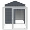 vidaXL Chicken Cage with Run Anthracite 46.1 in.x79.1 in.x48.4 in. Galvanized Steel - 3 of 4