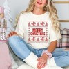 Simply Sage Market Women's Merry Christmas Sweater Short Sleeve Garment Dyed Tee - 2 of 4