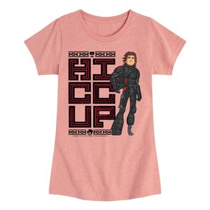 Girls' - How to Train Your Dragon - Hiccup Stacked Fitted Short Sleeve Graphic T-Shirt - 1 of 4