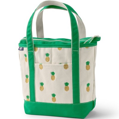 Lands' End Zip Top Canvas Tote Bag
