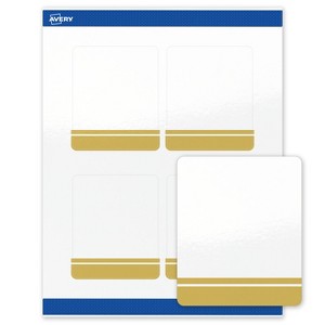 Avery 4" x 3-1/3" Labels, Gold Double-Dipped Edge, 40 ct - 1 of 4